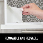 GORILLA GRIP DripGuard Shelf Liner, Non Adhesive Drawer and Kitchen Cabinet Protector, Slip Resistant BPA Free Smooth Surface Plastic Liners for Cabinets, Bathrooms, Closets, 17.5x240 Inch Beige Cream
