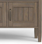 SIMPLIHOME Lev SOLID WOOD 48 Inch Wide Contemporary Console Table in Smoky Brown, For the Living Room, Entryway and Bedroom