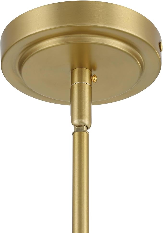 Possini Euro Design Evelyn 33" Modern Chandelier Ceiling Light Fixture Dining Room Over Table Kitchen Island Foyer Sputnik Hanging 6-Light LED Dimmable Brushed Gold Finish Glass Hallway Large