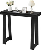 VEVOR 36 in Console Table, Modern Desk Behind The Couch, Wooden Rectangle Entrance Desk, Narrow Long Sofa Table Accent Stand, Ideal for Hallway, Bedroom, Living Room, Foyer, Easy Assembly, Black
