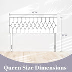 Kingfun Tufted Upholstered Full Size Bed Headboard in Modern Button Design, Adjustable Solid Wood Head Board, Premium Velvet Fabric Padded Headboards in Bedroom (Pink)