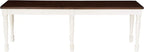 Crosley Furniture Shelby Wood Dining Bench for Entryway or Mudroom, Distressed White