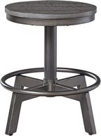 Signature Design by Ashley Torjin Industrial Counter Height Stool, 2 Count, Gray