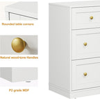 RoyalCraft 7 Drawer Dresser, 47'' Wide Modern Chest of Drawers with Gold Knobs, Wooden TV Stand Storage Organizer for Bedroom, Living Room, Entryway, White