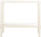 SAFAVIEH Home Collection Rafiki Distressed White Lower Shelf Console Table CNS5714A