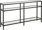 Henn&Hart 55" Wide Rectangular Console Table in Blackened Bronze, Entryway Table, Accent Table for Living Room, Hallway