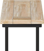 SIMPLIHOME Skyler 18-inch Wide Solid Mango/Metal Industrial C-Shaped End Table in White Wash/Black for Living Room, Office, or Bedroom, Assembled