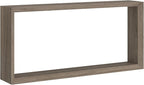 Henn&Hart 64'' Wooden Rectangular Console Table Entryway Table, Sofa Table with Wooden Shelf for Entryway, Living Room, Couch, Hallway, or Office, Antiqued Gray Oak