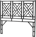 Pemberly Row Bohemian Black Natural Rattan King Size Standalone Headboard