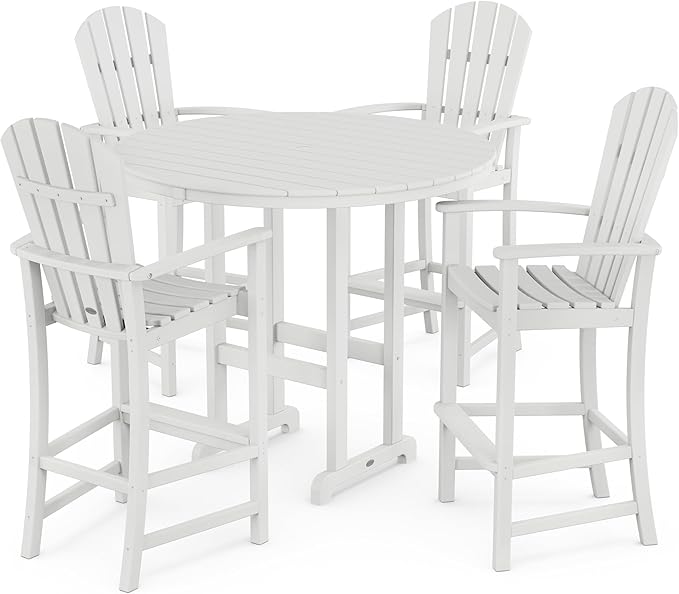 POLYWOOD® Palm Coast Bar Set, White