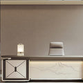 70IN L-Shaped Executive Desk with Drawer Cabinet, Executive Office Desk with LED Strip & Exquisite Handle & Fashionable Pattern Design