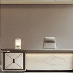 70IN L-Shaped Executive Desk with Drawer Cabinet, Executive Office Desk with LED Strip & Exquisite Handle & Fashionable Pattern Design