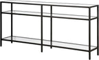 Henn&Hart 64" Wide Rectangular Console Table in Blackened Bronze, Entryway Table, Accent Table for Living Room, Hallway