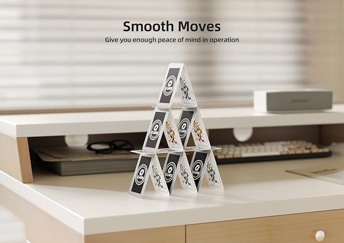 Claiks Standing Desk with Drawers, Electric Adjustable Standing Desk Adjustable Height, Sit Stand Up Desks with Storage Shelves & Wheels, 48 Inch White