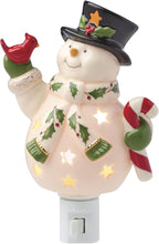 Lenox 897958 Happy Holly Days Snowman Night Light, Christmas Decorations, Decor