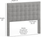 Grey Sutton Queen Headboard