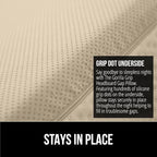 GORILLA GRIP Patent Pending Queen Bed Wedge Pillow Headboard Gap Filler, US Designed, Comfortable Supportive High Density Foam Pillows, Stay in Place Gripping Dots, Wedges Between Mattress, Cream