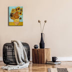 Wieco Art Sunflower by Vincent Van Gogh Oil Paintings Reproduction Modern Floral Giclee Canvas Prints Artwork Flowers Pictures on Canvas Wall Art for Home and office Decorations