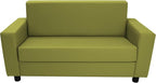 Factory Direct Partners SoftScape Inspired Playtime Classic Reading Sofa, Children's Commercial-Grade Upholstered Furniture for Home, Daycare, Preschool, Library; Modern Design - Fern Green, 14473-FG
