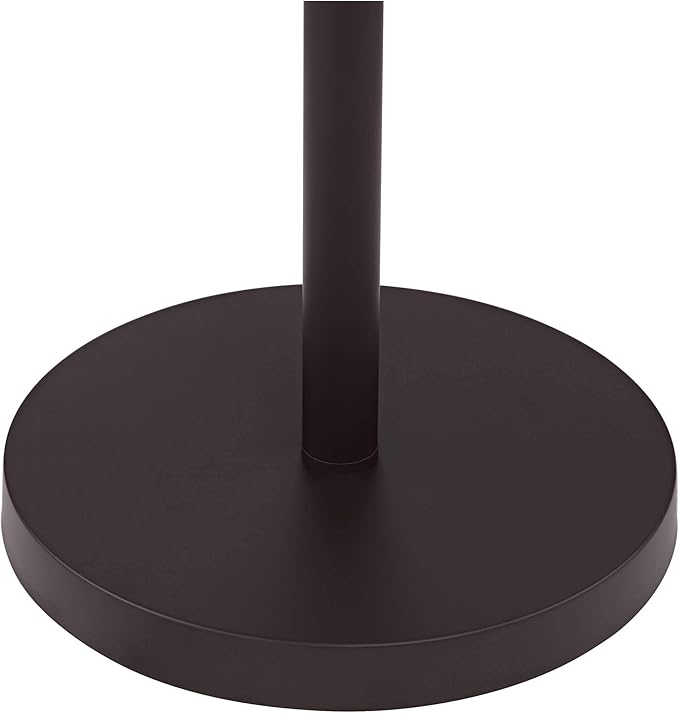 Possini Euro Design Nayla Modern Floor Lamp Standing 62.5" Tall Bronze Steel Slender Column Off White Fabric Tapered Drum Shade Decor for Living Room Reading House Bedroom Home