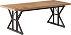 Tribesigns 70.86-Inch Large Executive Desk, Industrial Home Office Computer Desk, Simple Long Writing Study Table Business Furniture (Light Brown/Black)