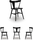 Signature Design by Ashley Gretlynn Casual Solid Wood Armless Dining Chair, Set of 2, Black