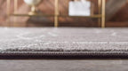 Unique Loom Trellis Frieze Collection Area Rug - Geometric (2' x 13' 1" Runner Dark Gray/Ivory)