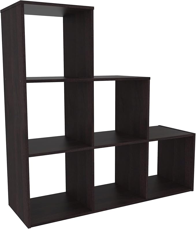 ClosetMaid Cubeicals 3-2-1 Cube Storage Shelf Organizer Bookshelf - Vertical/Horizontal, Easy Assembly - Espresso Wood Finish