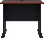 Bush Business Furniture Series A 36W Small Desk in Hansen Cherry and Galaxy, Compact Computer Table for Home or Professional Office