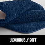 GORILLA GRIP Bathroom Rugs, 30x20, Ultra Soft Absorbent Mat, Thick Plush Bath Rug, Machine Washable, Microfiber Quick Dry, Mats for Shower, Bathtub and Floor, Home Decor Accessories, Navy Blue