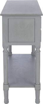 Safavieh Home Collection Haines Distressed Grey 4-Drawer Bottom Shelf Console Table