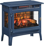 duraflame Freestanding Electric Fireplace Stove Heater with 3D Flame Effect for 1,000 Sq. Ft. Room, Navy