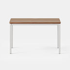 Branch Daily Desk - Functional at Home Office Desk with Effortless Assembly, Timeless Design, Rounded Corners, and Built-in Cable Notch - 36” W x 28.5” H x 24” D - Walnut White Work Table