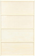 Classic Birch Book Shelf, Wooden Wall Organizer for Books, Toys, Office, and Kids Supplies, Natural (4 Tier - 48")