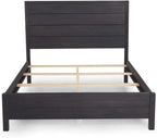 Grain Wood Furniture Montauk Solid Wood Bed, Full Size, Farmhouse Black