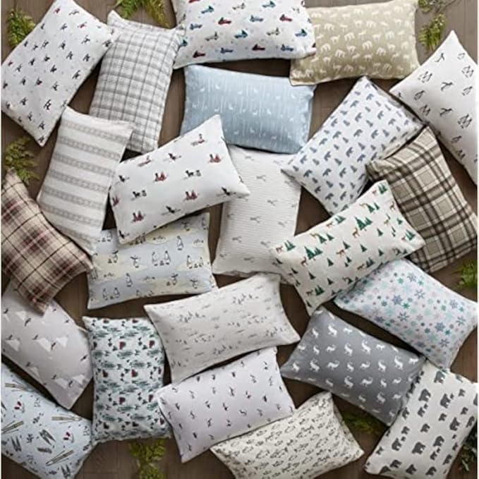 Eddie Bauer - King Sheets, Cotton Flannel Bedding Set, Brushed For Extra Softness, Cozy Home Decor (Deer Lodge, King)