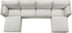 CHITA Luxury Oversized 148" U-Shaped Sectional Sofa Couch, Premium Down Filled Cloud Modular Sectional with Storage Ottoman, FSC Certified, 6 Seat for Living Room, Snow
