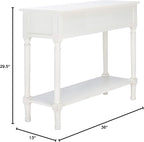Safavieh Home Collection Tate Distressed White 2-Drawer Bottom Shelf Console Table
