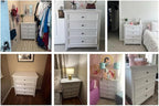 White Dresser for Bedroom,4 Chest of Drawers Dresser,Tall Nightstand Modern Clothes Organizer Cabinet for Bedroom,Closets,Hallway
