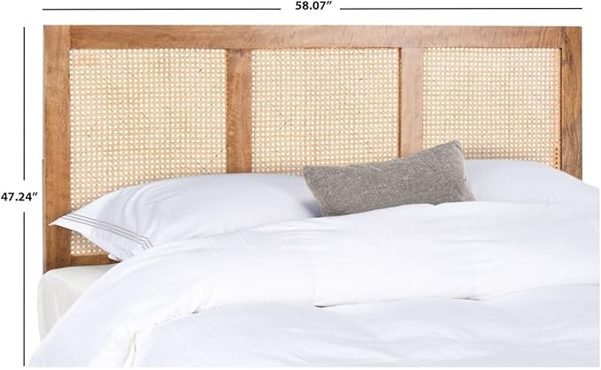 SAFAVIEH Home Collection Vienna Natural Cane Full Headboard Platform, Double