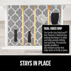 GORILLA GRIP DripGuard Shelf Liner, Non Adhesive Drawer and Kitchen Cabinet Protector, 20x240 Inch, Slip Resistant BPA Free Smooth Surface Plastic Liners for Cabinets, Bathrooms, Closets, White Gray
