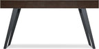 SIMPLIHOME Lowry Desk - 54-Inch Wide Solid Acacia Wood and Metal Writing Desk in Distressed Hickory Brown, Modern Industrial Home Office Computer Table with 2 Drawers and Flip-Down Keyboard Tray