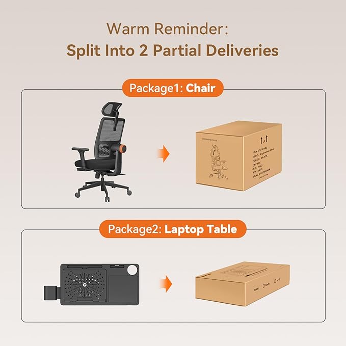 Newtral Office Chair Ergonomic with Footrest, Auto-Following Lumbar Support, High Back Desk Chair with 4D Armrest,136° Tilt Lock, Adjustable Seat Depth & Height (Upgrade with Laptop Tray, Black)