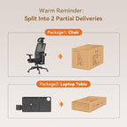 Newtral Office Chair Ergonomic with Footrest, Auto-Following Lumbar Support, High Back Desk Chair with 4D Armrest,136° Tilt Lock, Adjustable Seat Depth & Height (Upgrade with Laptop Tray, Black)