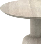SIMPLIHOME Finchley Solid Mango Wood 18 inch Wide Round Contemporary Side Table in White Wash, Fully Assembled for The Living Room and Bedroom