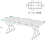 Tribesigns 70.8-Inch Executive Desk, Large Computer Office Desk Workstation, Modern Simple Style Laptop Desk Study Writing Table Business Furniture for Home Office (White, 70.8 Inch)