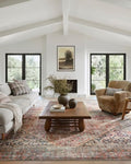 Loloi Amber Lewis Georgie Collection GER-01 Red/Navy 2'-6" x 7'-6", .19" Pile Height, Runner Rug