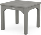 Martha Stewart by POLYWOOD Chinoiserie 3-Piece Outdoor Rocking Chair Set with Patio Side Table, Slate Grey, HDPE All-Weather Furniture, Classic Porch Rockers for Deck, Garden & Backyard, Made in USA