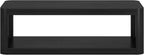 Henn&Hart 47" Rectangular Low-Profile Coffee Table with Open Storage Shelf for Living Room, Family Room, or Office, Black Grain