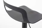 NOBPEINT Contemporary Chrome Air Lift Adjustable Swivel Bar Stool, Set of 4, Black
